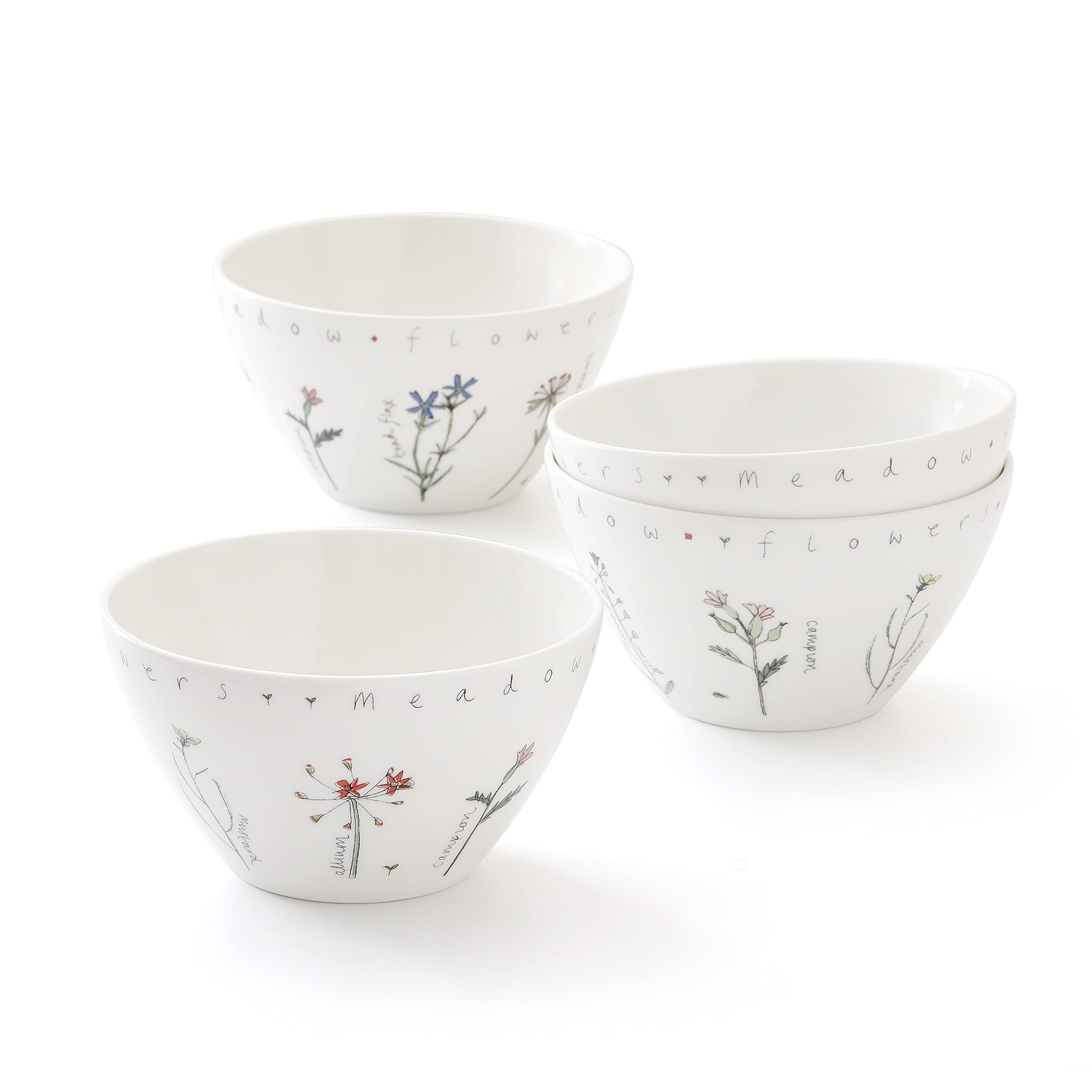 Amazon.com: ZEN RACHEL BARKER Meadow Flower Porcelain AP Bowls